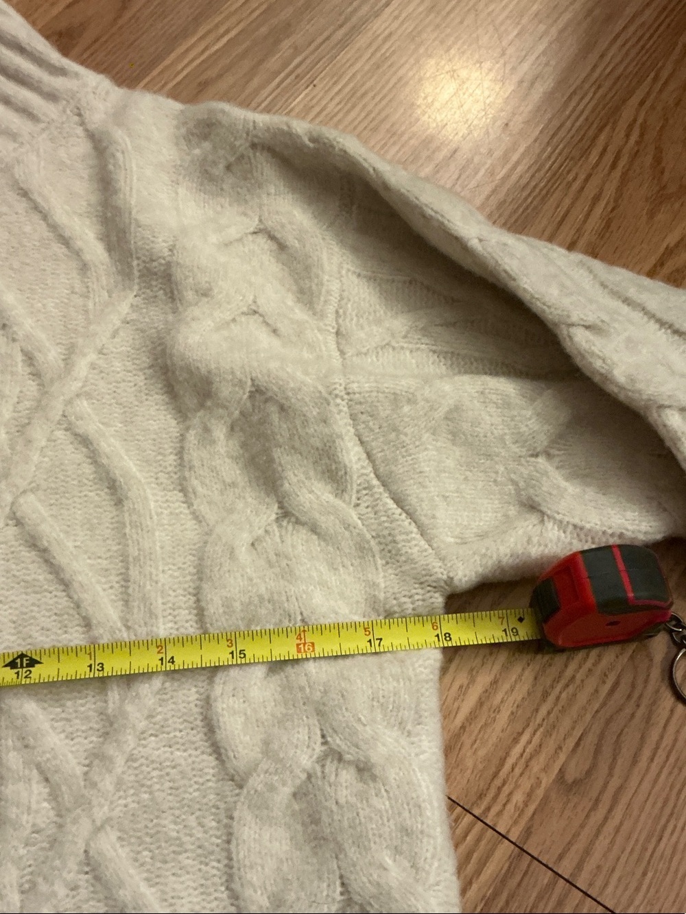 A New Day Cable-Knit Cream Color Turtleneck Sweater Size XS - Picture 4 of 6